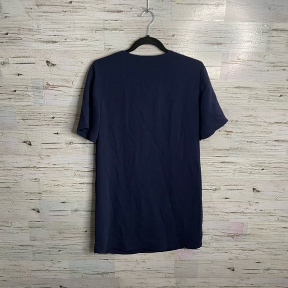 Club Monaco blue tee shirt dress lace up size 4 - Picture 5 of 10